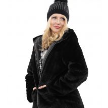 CM Outlet Wendemantel mit Fell- und Nylonseite 38 schwarz