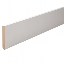 Plinthe à angles vifs MDF hydrofugé prépeint blanc - 15 MM x 80 MM x 2440 MM