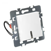 Interrupteur va et vient voyant Cache Support 48x48x41mm ABS Blanc
