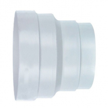 Réduction droite mâle femelle gaine flexible 160 125 mmPVC Blanc