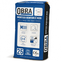 Mortier renforcé M20 pour travaux de maçonnerie exigents - Obra - prêt à gâcher - Sac de 25 kg