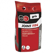 Joint fin Gris Edilis pour sols et murs - 1 à 4 mm de largeur - Alupack de 5 KG