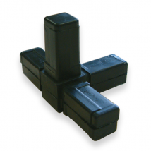 Raccord pour tube carré Alu Type 4 - 20 x 20 mm - lot de 2 CQFD 2004-7008