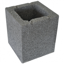 Bloc poteau pilier en béton brut Obra - 20 CM x 20 CM x 25 CM