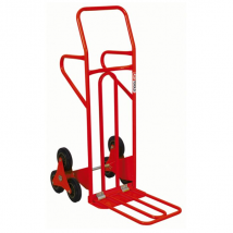 Diable spécial escalier KsTools avec bavette repliable et roues pleines Charge 250 kg