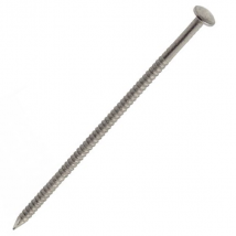 Pointe annelée tête bombée en acier inoxydable A4 filetage total - 2.5x40mm - boîte de 5kg