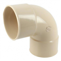 Coude tube de descente - Femelle / femelle - 87° - 80 mm - PVC - Gris