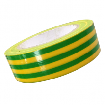 Ruban adhésif vinyle plastifié isolation 15 mm x 10 m Jaune vert