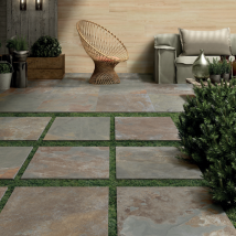 Carrelage extérieur antidérapant effet pierre Phoenix 60x60cm - Canyon