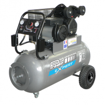 Compresseur mobile Powair Prodif 100 litres 400 V triphasé 9 bar