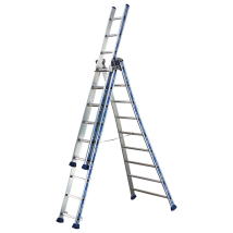 Echelle transformable 3 plans Platinium 3x10 échelons 6.86 m 02443610