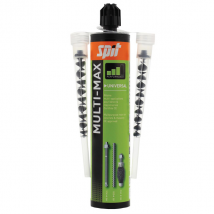 Résine Spit Multi-Max grise - cartouche de 280 ml avec 2 buses