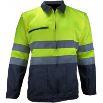 Blouson haute visibilité PBV Vision II jaune fluo et gris taille 3