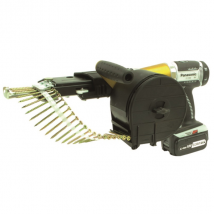 Visseuse avec chargeur pour vis en rouleau - plaques de bois et plaques de plâtre - HH 50 B Alsafix - en coffret avec batterie et chargeur