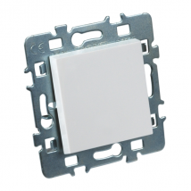 Interrupteur bouton poussoir sur support métal 48x48x41mm ABS Blanc