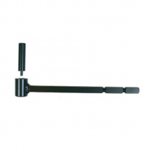 Gond déporté isolation extérieure Fer 12x300mm Clavette Ø14mm Acier noir