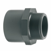 Embout fileté PVC à coller/visser pour plomberie de piscine - diamètre 50/63 mm