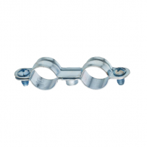 Collier de fixation double - Tubes en cuivre Diamètre 12 mm Sachet de 5