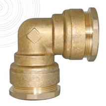 Raccord laiton coudé égal SUMO pour tube PE Ø32 mm