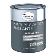 Peinture fer anti-rouille brillante Théodore Peintures blanc 0,5L