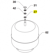 Roulement de cuve Obra 6008 2RS pour bétonnières de 160 L et 180 L