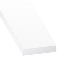 Profilé plat en PVC blanc - largeur 20 mm - épaisseur 2 mm - longueur 2.6 mètres CQFD 2029-0020