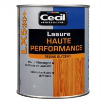 Lasure bois protection élevée Cecil LX530 aspect satin châtaignier 5L