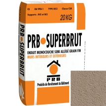 Enduit monocouche semi-allégé fin PRB Superbrut - Tolède - 20 kg