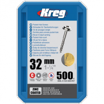 Vis à trou de poche Kreg en acier zingué - 32 mm - boîte de 500