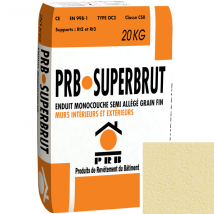 Enduit monocouche semi-allégé fin PRB Superbrut - Ténérife - 20 kg