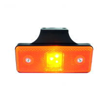Catadioptre rectangulaire orange à LED 12/24V