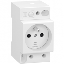 Prise de courant modulaire 2P+T Schneider Resi9 - 250 V - 16 A