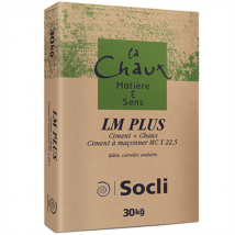 Liant à maçonner à la chaux hydraulique naturelle LM PLUS - Sac de 30 KG