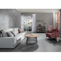 Carrelage intérieur effet béton en grès cérame émaillé - Betonico - 80,0 CM x 80,0 CM - ép. 10,00 MM - Gris