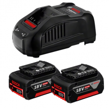 Pack 2 batteries + 1 chargeur batterie 18 volts 2 x 5.0 Ah(1600A002B8J) Bosch 1600A00B8J