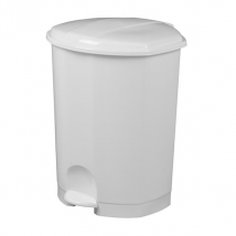 Poubelle plastique avec pédale blanche - Prima Rossignol - 11 litres