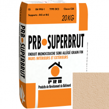 Enduit monocouche semi-allégé fin PRB Superbrut - Rome - 20 kg