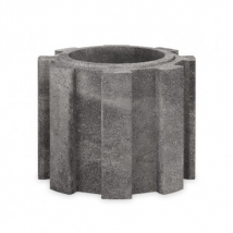 Poteau de clôture multi-angles Toscana en béton anthracite - Ø 22,0 CM x 17,1 CM