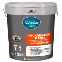 Revêtement façade résine acrylique Théodore Pro'G Blanc Mat 15L