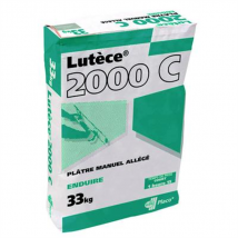 Plâtre allégé monocouche pour enduisage intérieur - Lutèce 2000 - prise courte - sac de 33 kg