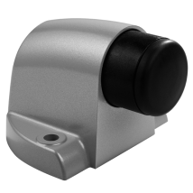 Butée de porte au sol pour porte lourde - Vachette 9874 - Argent avec amortisseur ressort