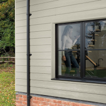 Lame de bardage en fibres-ciment Cedral Click finition relief Vert thé C76