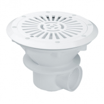 Bonde de fond de piscine liner Astralpool Parker - ABS blanc - 210 mm - 13 m³/h