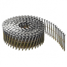 Pointe annelée acier non revêtu Bostitch - en rouleau pour cloueur pneumatique - 2,03 x 45 mm - boîte de 21000