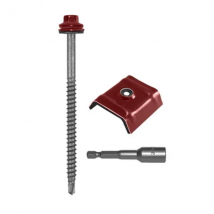 Fixations bacs acier sur charpente bois - Brun rouge RAL8012 - 6,5 MMx150,0 MM