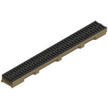 ACO SELF 100 BP HAUTEUR 55MM GRILLE PASSERELLE PP MICROGRIP A15