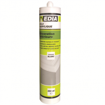 Colle acrylique fixation décoration intérieure Edia 300 ml Blanc