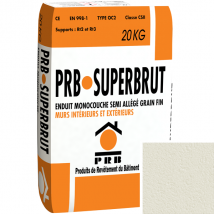 Enduit monocouche semi-allégé fin PRB Superbrut - Guérande - 20 kg