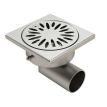 Siphon de Sol Inox 100x100 Sortie Latérale 40mm Limatec 1040LM