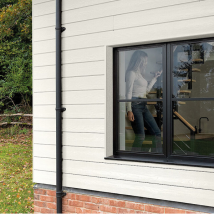 Lame de bardage en fibres-ciment Cedral Click finition relief Blanc C01